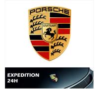 Porsche insigne capot classique jaune logo emblème