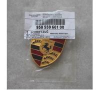 Porsche insigne capot classique jaune logo emblème