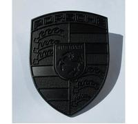 Porsche insigne capot noir logo emblème
