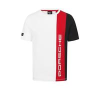 Porsche Motorsport T-Shirt à Rayures pour Hommes- Blanc - Taille: M