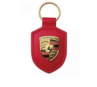 Porsche Schlüsselanhänger 'Wappen', Echtleder, Rot - WAP0500920E