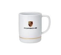 Porsche Tasse en porcelaine blanche avec anneau doré
