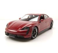 Porsche Taycan Turbo S Rouge Modèle Auto 1:24 Welly