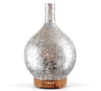 Porseme Aroma Diffuser Glas,Handgeblasen 100ml Ultraschall Luftbefeuchter Leise 7 Farbwechselnde LEDs,Cool Mist,Mit Timer,Raumbefeuchter BPA Frei Dekoration für Wohnung Spa,Elegantes Geschenk