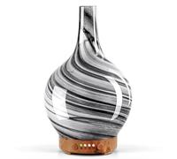 Porseme Aroma Diffuser Glas Luftbefeuchter,Diffusor aus Kunst Glas Ultraschall Leise,7 farbwechselnde LEDs Raumbefeuchter,BPA Frei für Wohnung Yoga Spa mit Timer Weihnachten Geschenk für Frauen