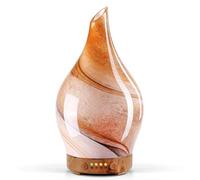 Porseme Diffuseur d'arômes en Verre de 150 ML, diffuseur d'huiles essentielles, humidificateur ultrasonique Silencieux à 7 Couleurs changeantes pour la Maison, Le Yoga, Le Spa avec minuterie (désert)