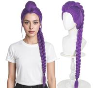 PORSMEER Perruque de chasseur de démons - Cosplay - Perruque de cosplay - Longue perruque lisse - Accessoire de cheveux longs et lisses pour femme (Chasseur de démons)