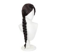 PORSMEER Perruque de sorcière tressée pour femme - 80 cm de long - Marron - Pour Halloween, costume de sorcière, fête, cosplay