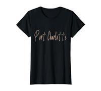 Port Charlotte Florida Design Vintage élégant T-Shirt Graphique avec Valeur