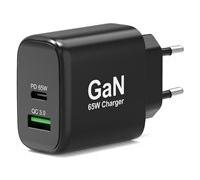 PORT Connect adaptateur secteur - GaN - USB type A, 24 pin USB-C - 65 Watt