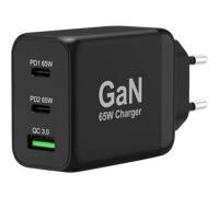 PORT Connect adaptateur secteur - technologie GaN - USB type A, 24 pin USB-C - 65 Watt