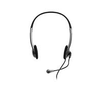 Port Connect Casque Audio stéréo avec Micro Prise Jack 3.5mm Noir