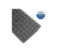 Port Connect Clavier sans fil compact rechargeable - USB-C et Bluetooth - Noir