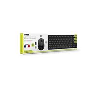 Port Connect Clavier pc de Bureau Bluetooth 5.0 azerty Executive Slim Prise UK Noir