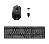 Port Designs Clavier PC Port Connect – Sans fil 2,4 GHz USB-A/USB-C AZERTY 12 racc. 1600 dpi Noir