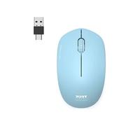 PORT Connect Collection - Souris - droitiers et gauchers - optique - 3 boutons - sans fil - 2.4 GHz - récepteur sans-fil USB/USB-C - azur