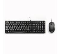 Port Connect Ensemble clavier-souris filaire USB-A - AZERTY - Noir
