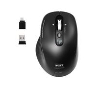 PORT Connect Professional BUSINESS - Souris - rechargeable - optique - 6 boutons - sans fil - 2.4 GHz, Bluetooth - récepteur sans fil USB G