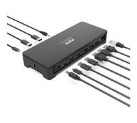 PORT connect Professional Docking OFFICE - Station d'accueil - USB-C 3.1 Gen 2 - 2 x DP, HDMI - 1GbE - 130 Watt - Europe