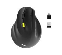 PORT Connect Professional ERGO SHAPE - Souris - rechargeable - pour gauchers - optique - 5 boutons - sans fil - 2.4 GHz, Bluetooth - récepteur sans fil USB