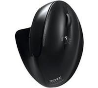 PORT CONNECT Souris Ergonomique Bluetooth & Sans Fil Wireless 2.4 GHz & Rechargeable silencieuse 5 boutons chargement USB-A / USB-C Design incliné Noir
