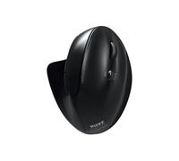 Port Designs Souris ergonomique Bluetooth & sans fil 2,4 GHz rechargeable silencieuse 5 boutons Noir