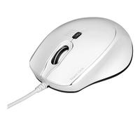 PORT Connect SILENT - Souris - optique - 3 boutons - filaire - USB, USB-C - blanc