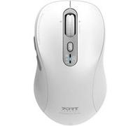 PORT Connect - Souris - expert, rechargeable - optique - 6 boutons - sans fil - 2.4 GHz, Bluetooth - récepteurs sans fil USB / USB-C - blanc