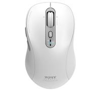 PORT Connect - Souris - expert, rechargeable - optique - 6 boutons - sans fil - 2.4 GHz, Bluetooth - récepteurs sans fil USB / USB-C - blanc