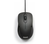 Port Connect Souris Filaire USB-a ambidextre & Design Noire