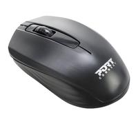 Port Connect Souris sans Fil 2.4 ghz USB-a & USB-c ambidextre Optique 1000 dpi Noire