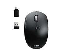 Port Connect Souris sans Fil Bluetooth Rechargeable USB-A/USB-C 2.4 Ghz Noir