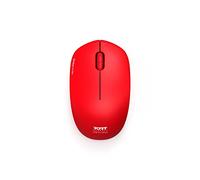 Port Connect Souris sans Fil Collection 2.4 ghz Ultra Compact 1600 dpi ambidextre Rouge
