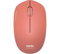 Port Connect Souris sans Fil pc Wireless 2.4 ghz Collection 2 pour Ordinateur - capteur Optique 1600 dpi - 3 Boutons - Compact. ambidextre & silencieuse Terracota Orange