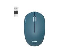Port Connect Souris sans fil ultra compact ambidextre + Dongle USB-C & USB-A - Saphir