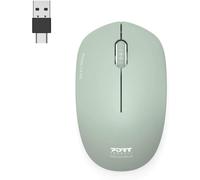 Port Connect Souris sans Fil pc Wireless 2.4 ghz Collection 2 pour Ordinateur - capteur Optique 1600 dpi - 3 Boutons - Compact. ambidextre & silencieuse Olive Vert