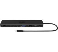 Port Connect Station D'Accueil Double Écrans 4K Usb-C 100W Pour 11 Périphériques Noire
