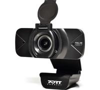 PORT CONNECT WEBCAM FULL HD 1080P compatible Window & Mac connectique USB-A & USB-C Microphone Noir