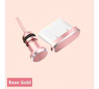 Port De Charge 3,5 Mm,Prise D'écouteur Ou Carte Sim Anti-Poussière,Accessoires Usb-C Pour Téléphone De Type C,Compatible Avec Samsung S10,S9,S8,Note 8,9,Huawei P10,P20,P30 Pro - Type Rose