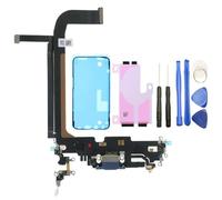 Port de charge de rechange pour iPhone 13 Pro Max (6,7") Connecteur de station d'accueil de remplacement pour prise casque et microphone inférieur, adhésif et outils