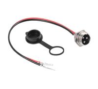 Port de charge de scooter - Tête d'aviation à 3 broches, prise en cuir ignifuge, construction en métal en caoutchouc avec ajustement résistant à l'humidité | Accessoire de remplacement F