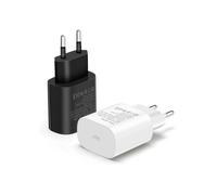 Port de charge ultra-rapide USB-C TECHTA 25 W pour Samsung Galaxy A16/A15/A14/A13/A25/A23/A35/A55, blanc et noir