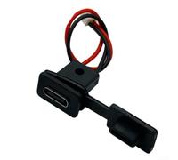 Port de charge USB-C femelle de type C étanche | Mit Einrastplatte Robuste für Außenbereich Industrielle Elektrik Schwarz