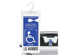 Port de permis handicapé - Couvercle de de Handicap Transparent, Manche de Protection | Accessoires de véhicules avec Crochet de rétroviseur pour Le Rangement soigné et l'affichage sur Les sièg