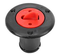 Port de remplissage de pont de bateau en plastique ABS, remplissage de réservoir de carburant Durable avec capuchon de clé pour Yacht, camping-car, navires marins, blanc et noir (Noire)