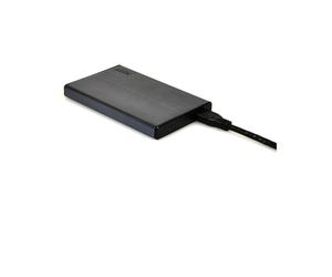 Port Designs 900035 Boîtier Externe 2.5" USB Type-C pour HDD/SSD SATA I/II/III (jusqu'à 1 To) - ABS Noir - Compatible Windows/macOS/Linux