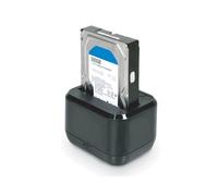 Port Designs 900040 Station d'accueil HDD SATA 2.5" et 3.5" USB Plug and Play, 1 baie, 130x77x95mm, Compatible Windows, Noir