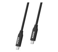 Port Designs Câble USB-C 2m USB 3.2 Gen 2x2 20Gbit/s Power Delivery 100W (20V/5A) Connecteurs Mâle-Mâle PVC Noir, ref. 900057