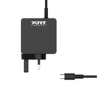 Port Designs 900096B-UK chargeur d'appareils mobiles Smartphone, Tablette Noir Secteur Charge rapide Intérieure