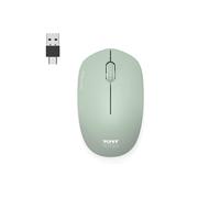 Port Designs 900543 Souris Bureau Ambidextre RF sans fil Optique 1600 DPI Vert - 3 Boutons - Portée 20m - USB Type-A - Compatible Windows/macOS/Android/ChromeOS